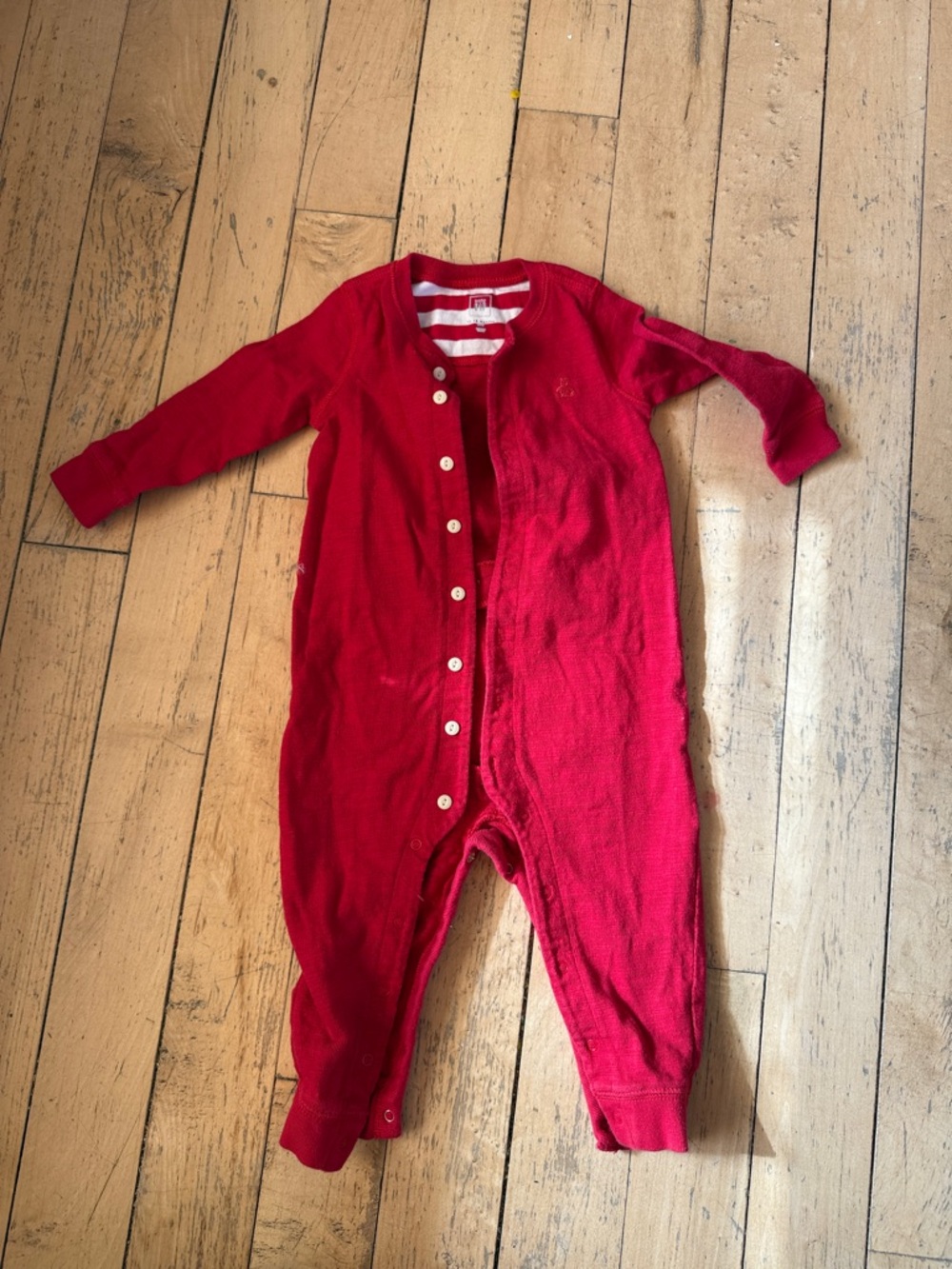 GAP Red Snap-Front Baby Footie One-Piece